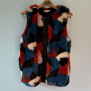 Hot & Delicious Multicolor Faux Fur Vest